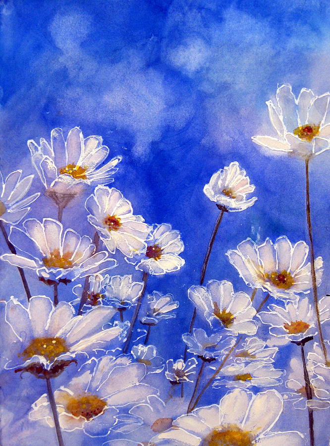 Daisies in the Sun Painting by Rebecca Zdybel - Fine Art America