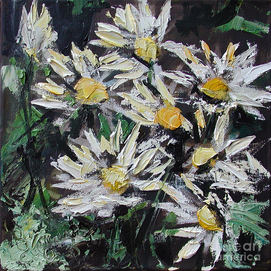Daisies Oil Painting Painting by Ginette Callaway