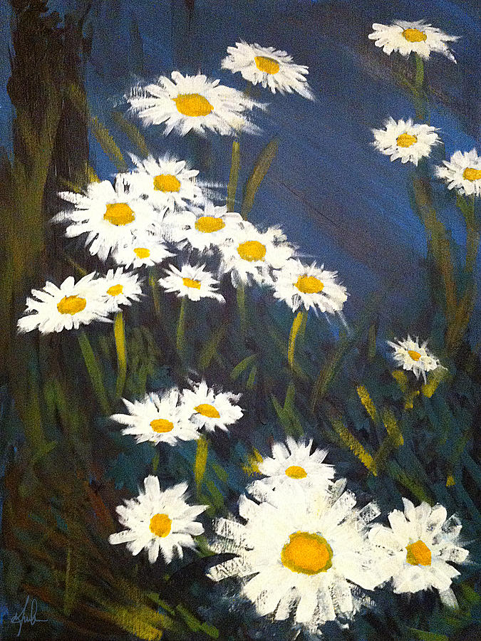 Daisies Painting by Steve Gamba