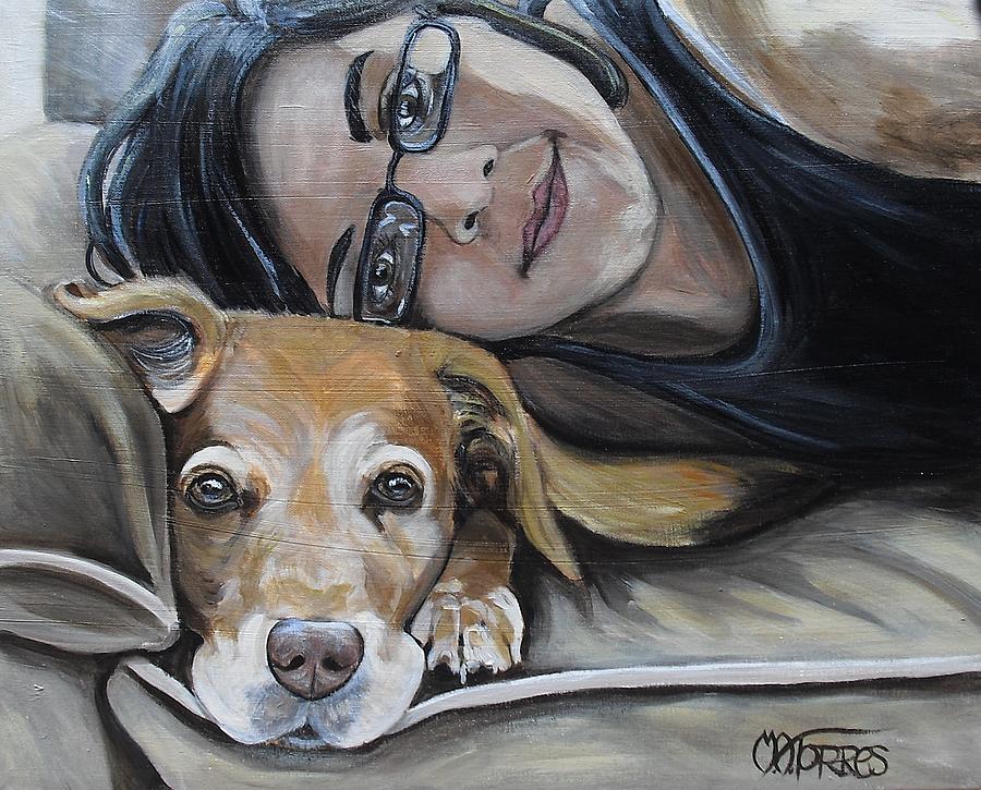 Daisy and Melissa Painting by Melissa Torres