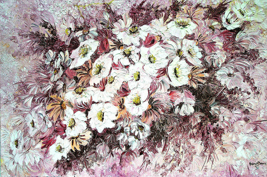 Daisy Blush Remix Painting by Karin  Dawn Kelshall- Best