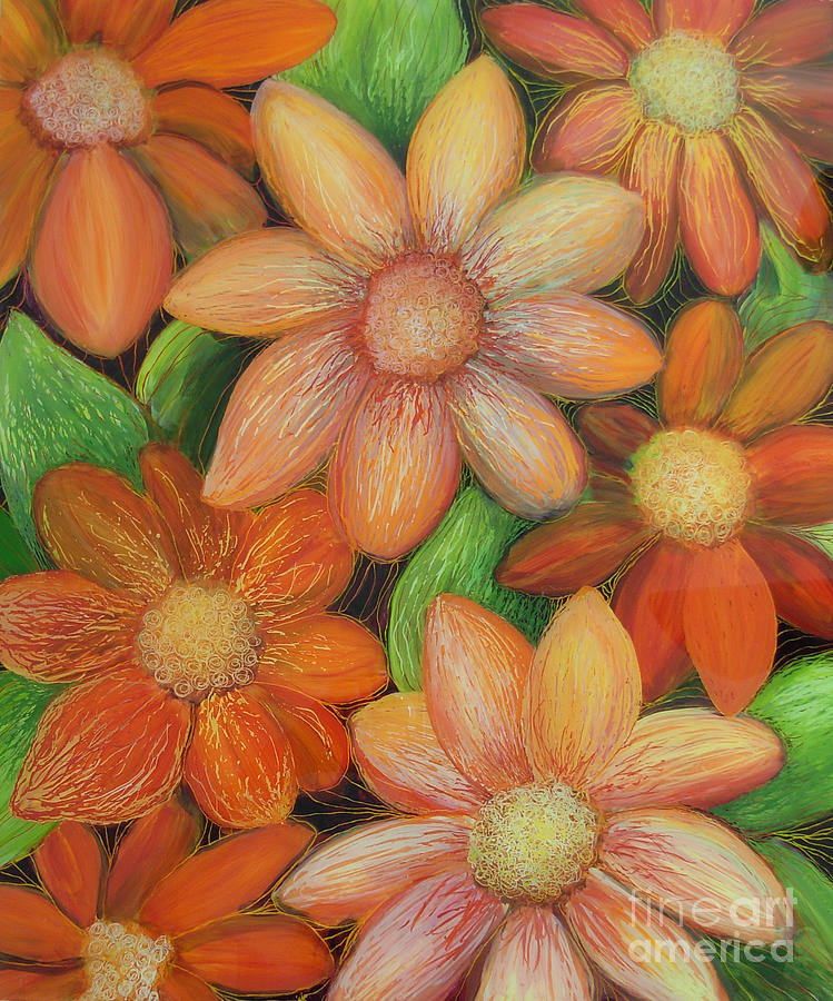 Daisy Bouquet Painting by Anna Skaradzinska
