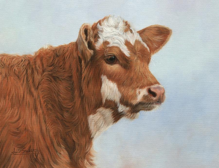 Farm Animals Painting - Daisy by David Stribbling