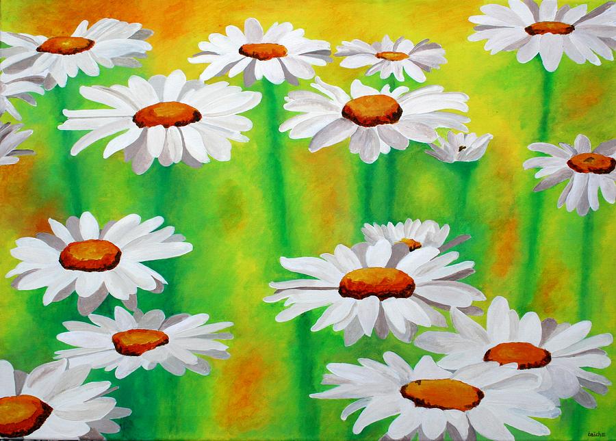 Daisy Day Painting by Taiche Acrylic Art