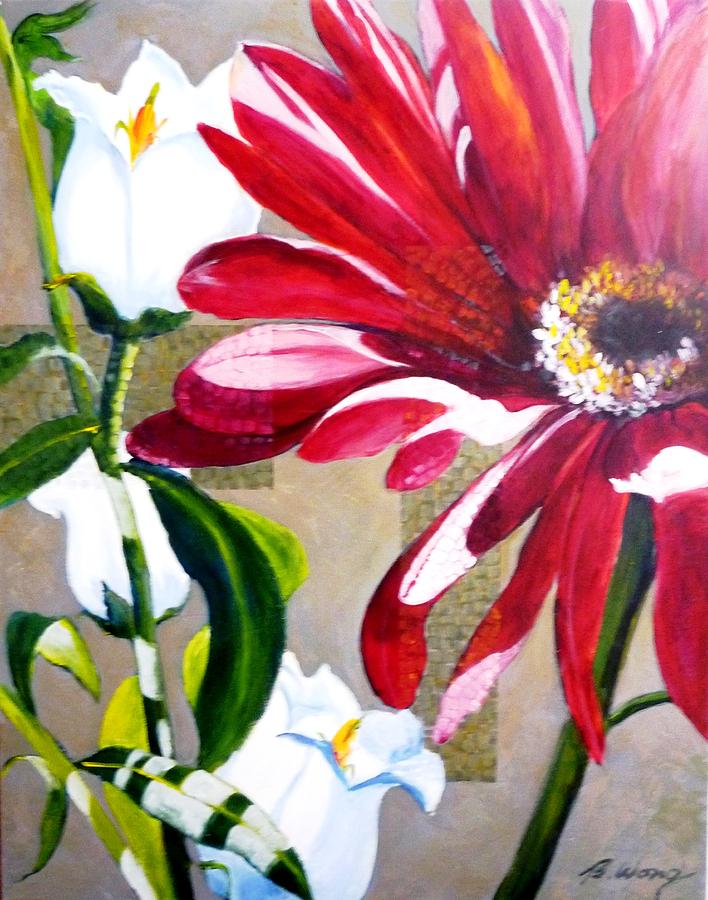 Daisy Delight Painting by Betty M M Wong