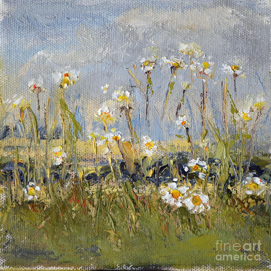 Daisy Field Painting by Patricia Caldwell