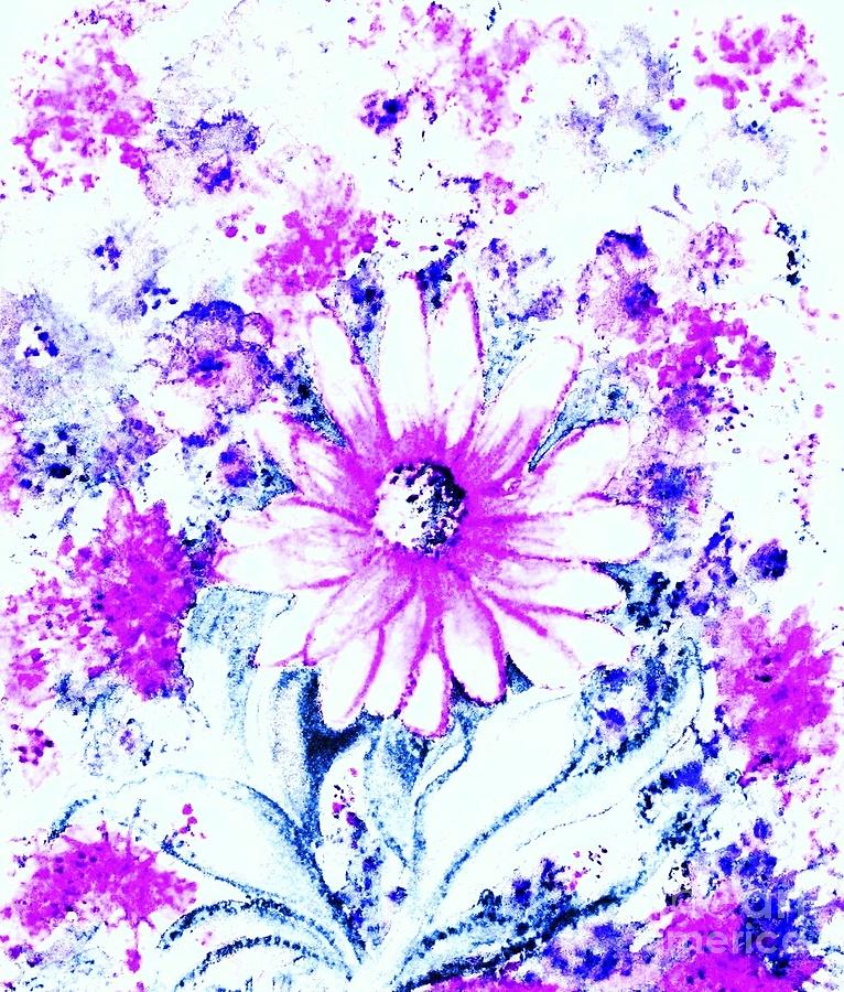 Daisy Floral Painting by Hazel Holland