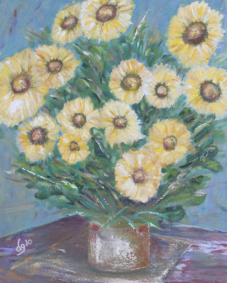 Daisy Painting - Daisy Burst by DG Ewing Daisy Painting - Daisy Burst by DG Ewing