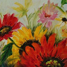 Garden Painting - Daisy Garden by Elaine Bailey