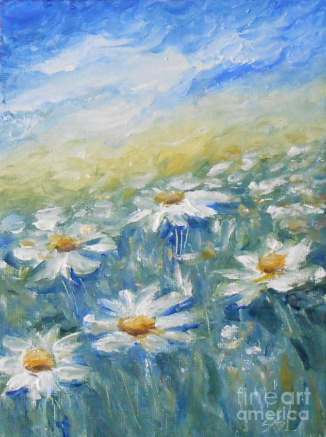 Daisies Painting by Jane See