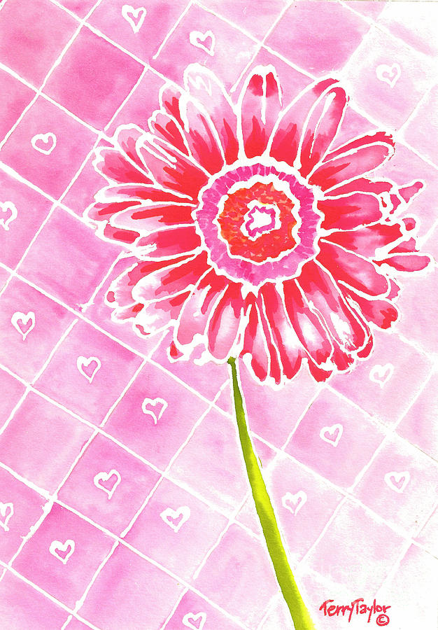 Daisy Love Painting by Terry Taylor