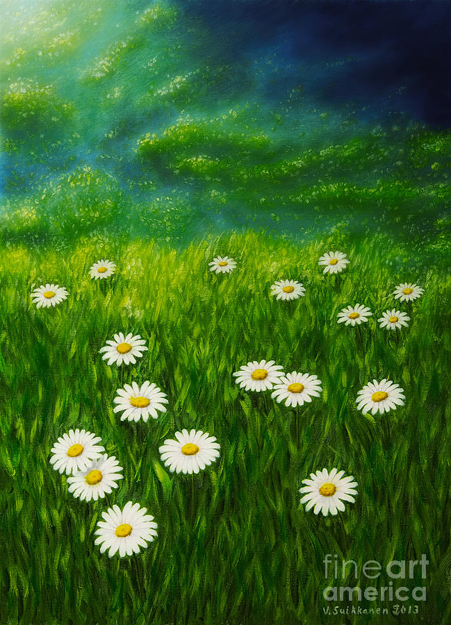 Daisy Meadow Painting