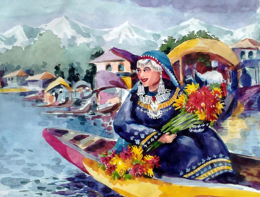 Dal lake | Lake, Painting, Art