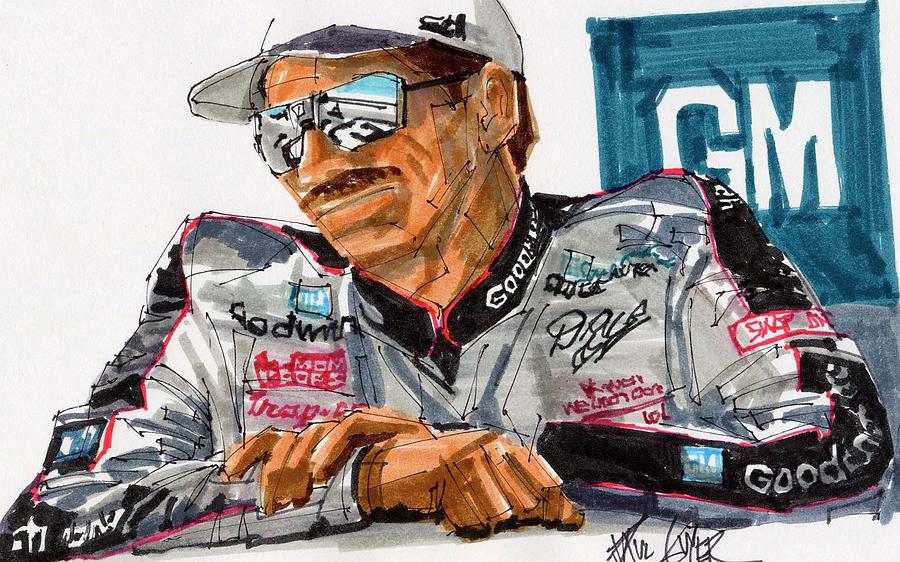 Dale Earnhardt Drawing by Paul Guyer Fine Art America