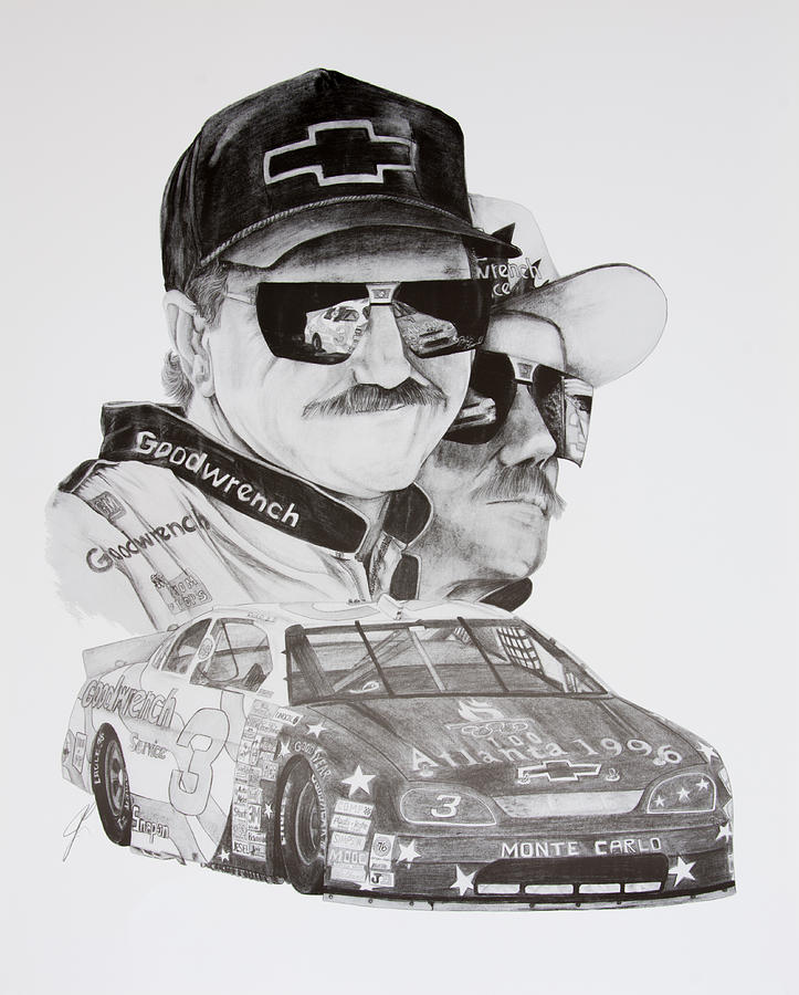 Dale Earnhardt SR. enough said Drawing by Joe Lisowski - Fine Art America