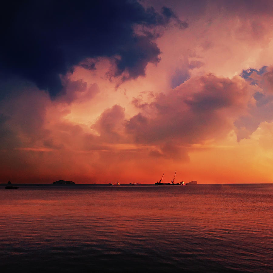 Dalian Xinghai Bay Sunset Photograph by Zhuyongming