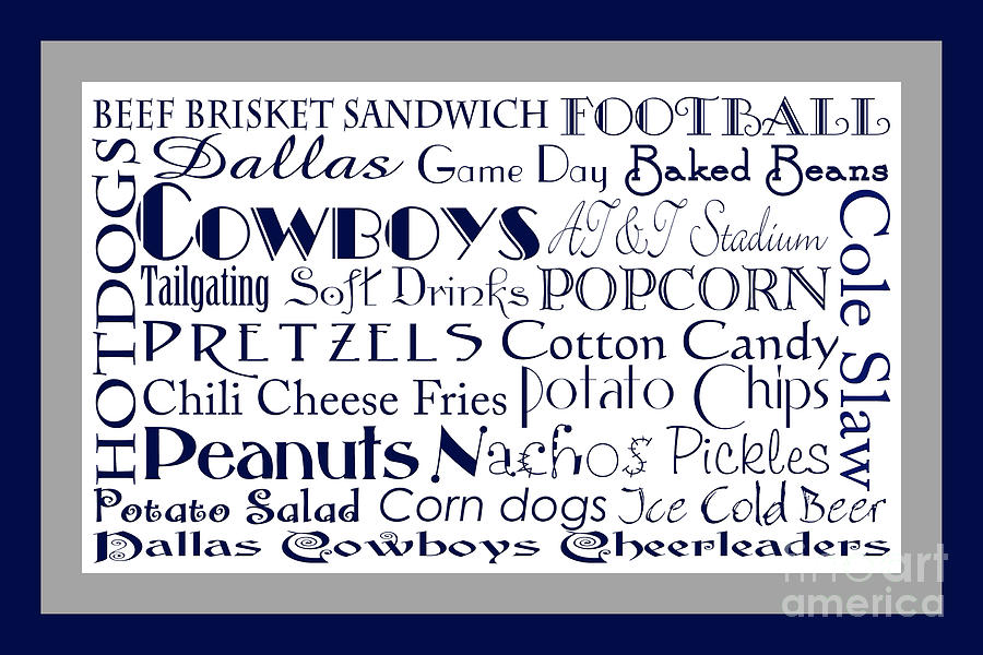 Dallas Cowboys Game Day Food 2 Digital Art by Andee Design