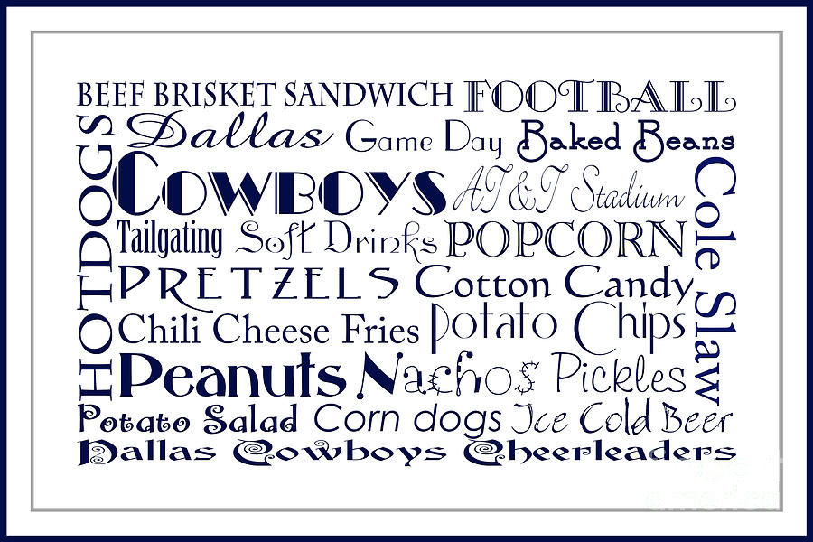 Dallas Cowboys Game Day Food 3 Digital Art by Andee Design