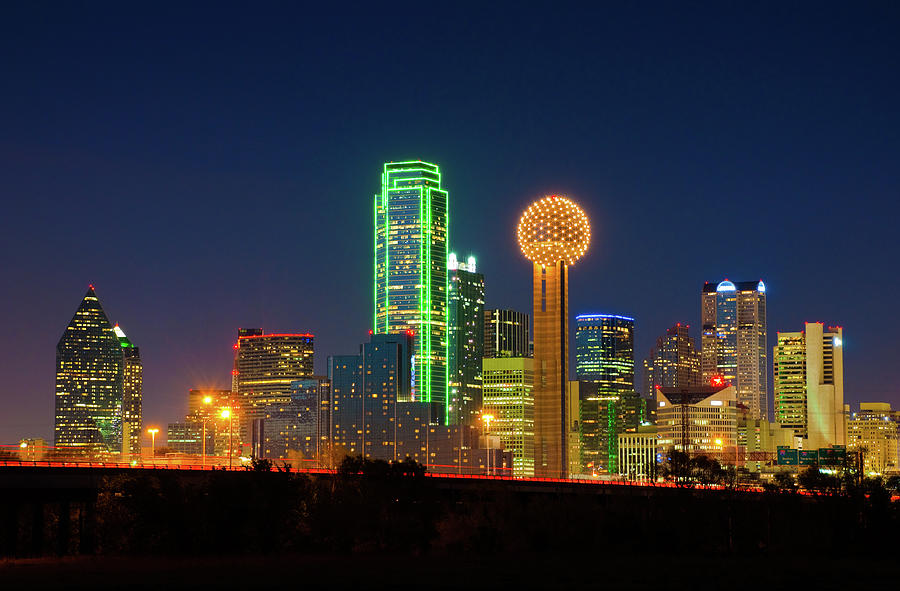 Dallas Skyline At Night Photograph by Davel5957