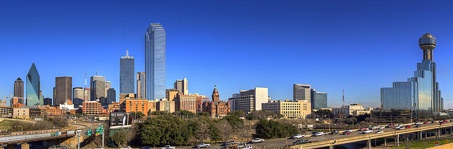 Dallas Skyline Panorama Photograph by Ricky Barnard