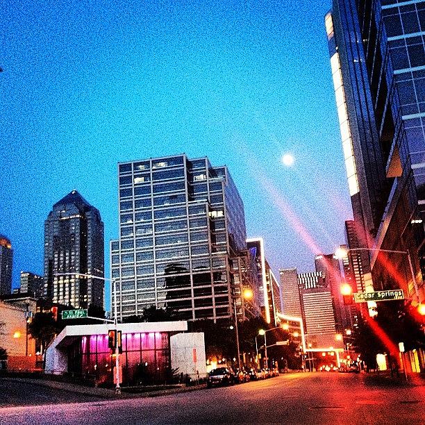 Dallas Photograph - #dallas #texas #night #sky #city by Laura Ramirez