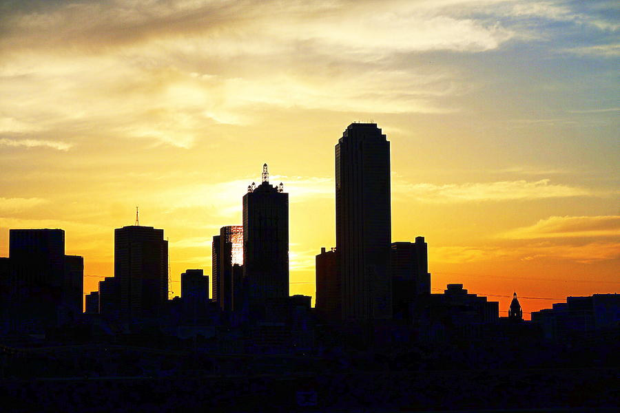 Dallas Texas Sunrise Cityscape Photograph by Diana Mary Sharpton