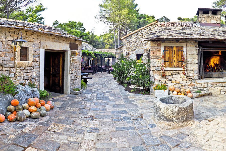 Dalmatian old  stone village street Photograph by Brch Photography