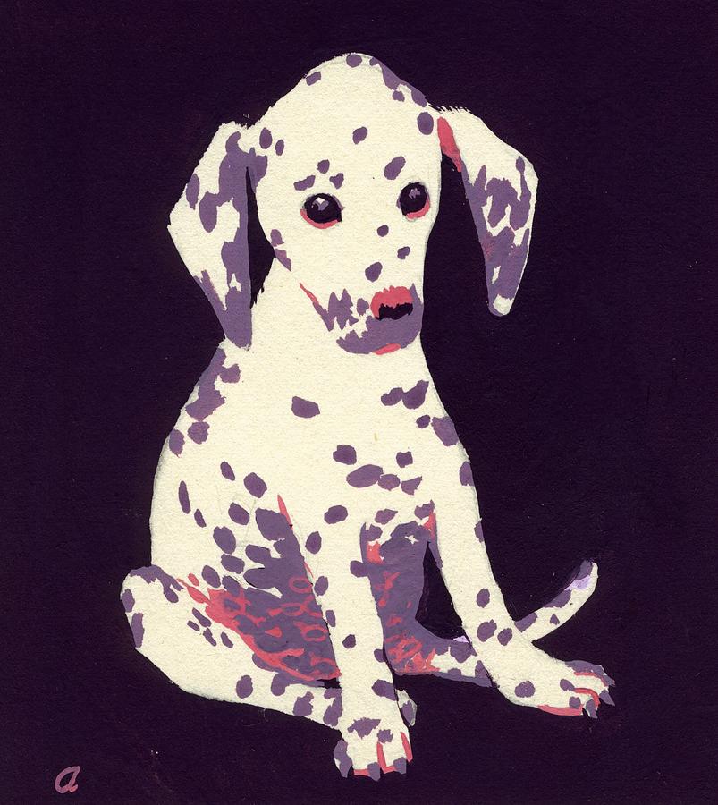 Dog Painting - Dalmatian Puppy by George Adamson
