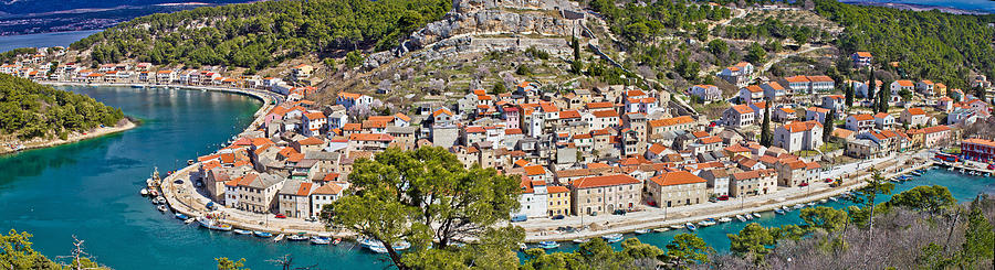 Dalmatian town of Novigrad panoramic Photograph by Brch Photography