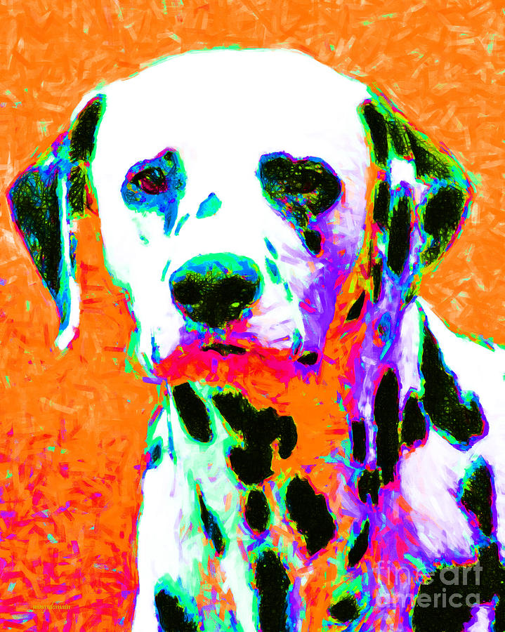 Animal Photograph - Dalmation Dog 20130125v2 by Wingsdomain Art and Photography