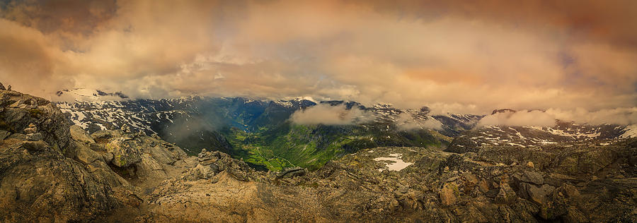 Summer Photograph - Dalsnibba Norway on Top of The World by Angela Stanton