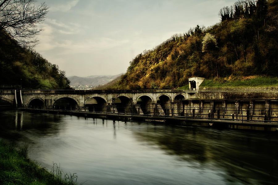 Architecture Photograph - Dam on Adda river by Roberto Pagani