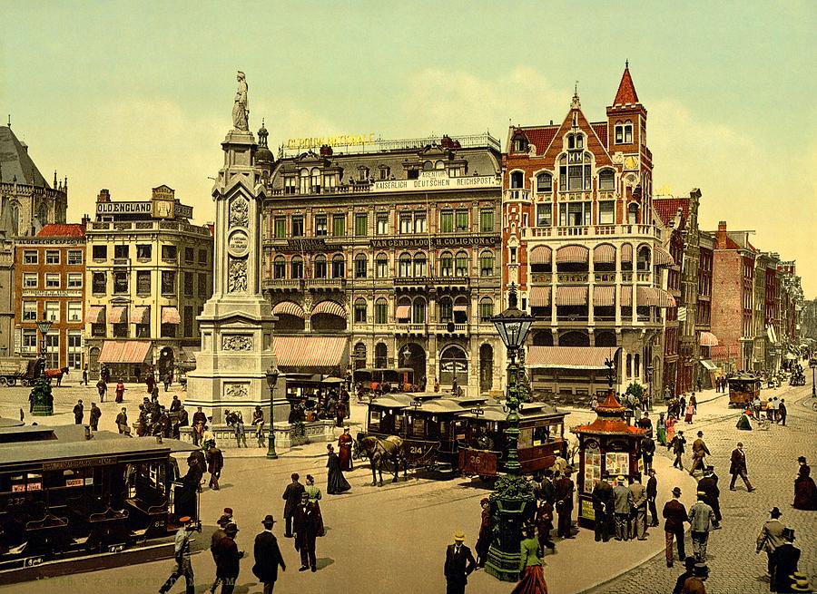 Dam Square Amsterdam 1890 Photograph by Movie Poster Prints