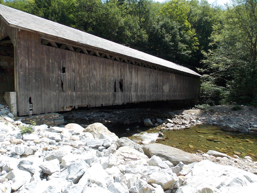 Damaged bridge in Vermont Photograph by Catherine Gagne
