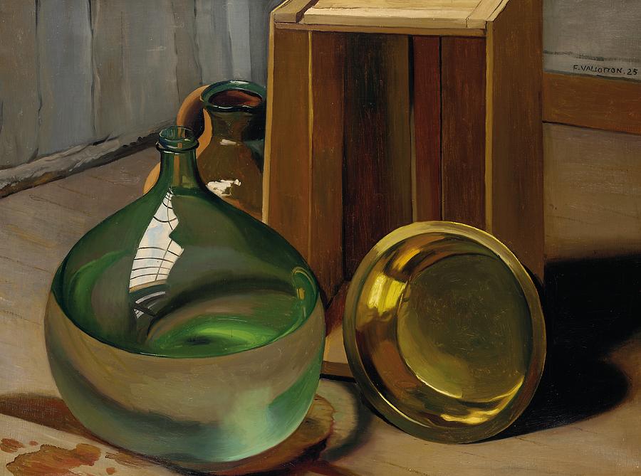 Still Life Painting - Dame-jeanne and caisse by Felix Vallotton