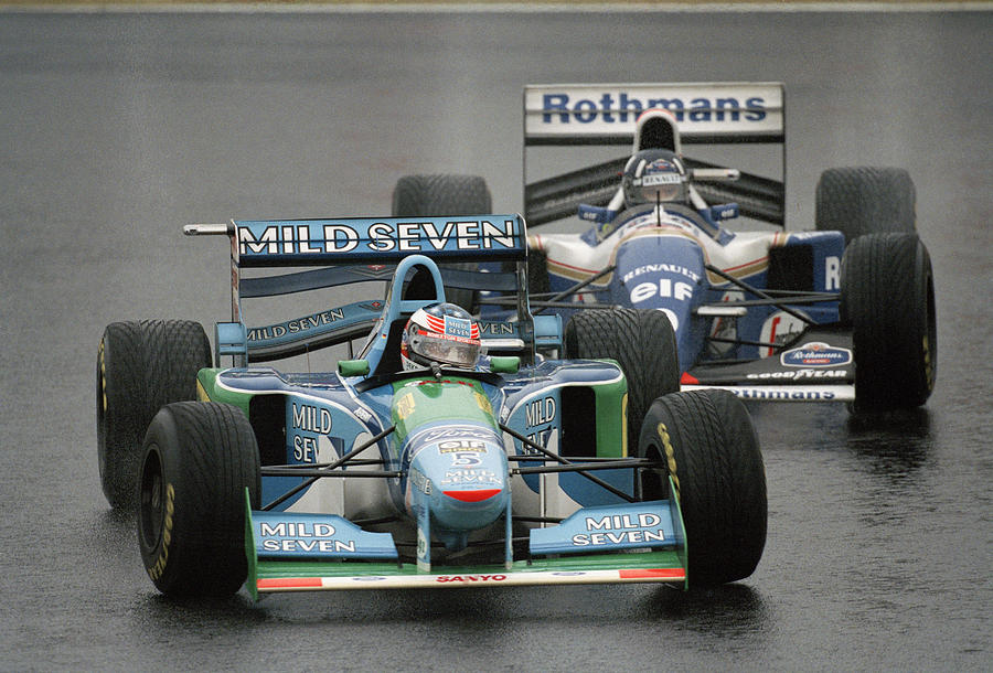 Damon Hill and Michael Schumacher Photograph by Pascal Rondeau
