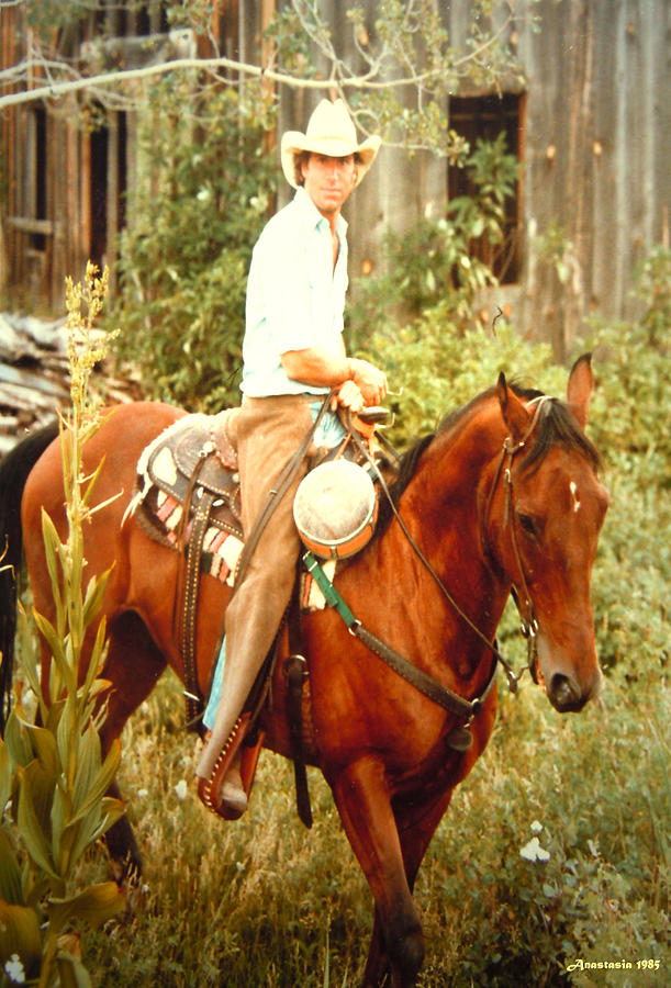 Dan Fogelberg Photograph - Dan Fogelberg Riding by the Old Schoolhouse by Anastasia Savage Ealy