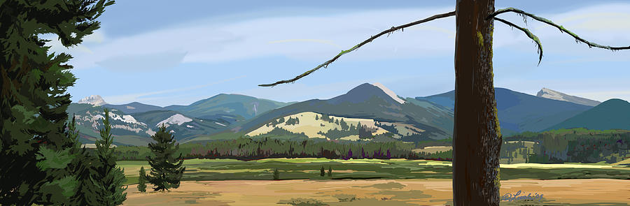 Danaher View Panorama Painting by Pam Little