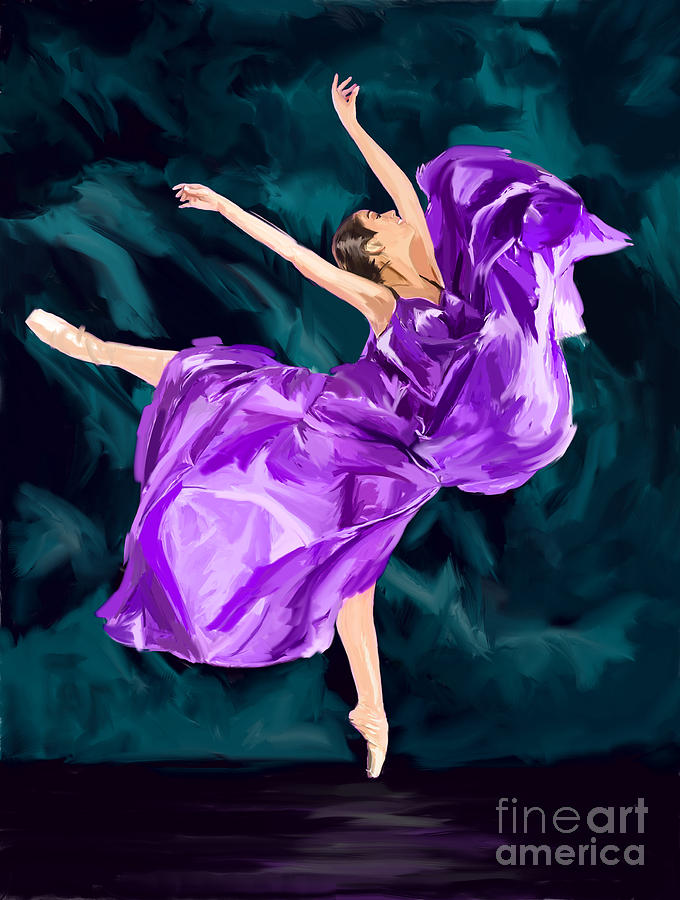 dance-Ballet-purple Painting by Tim Gilliland - Fine Art America