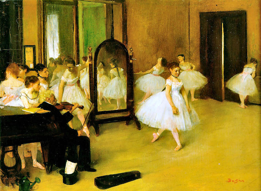 Edgar Degas Digital Art - Dance Class 2 by Edgar Degas