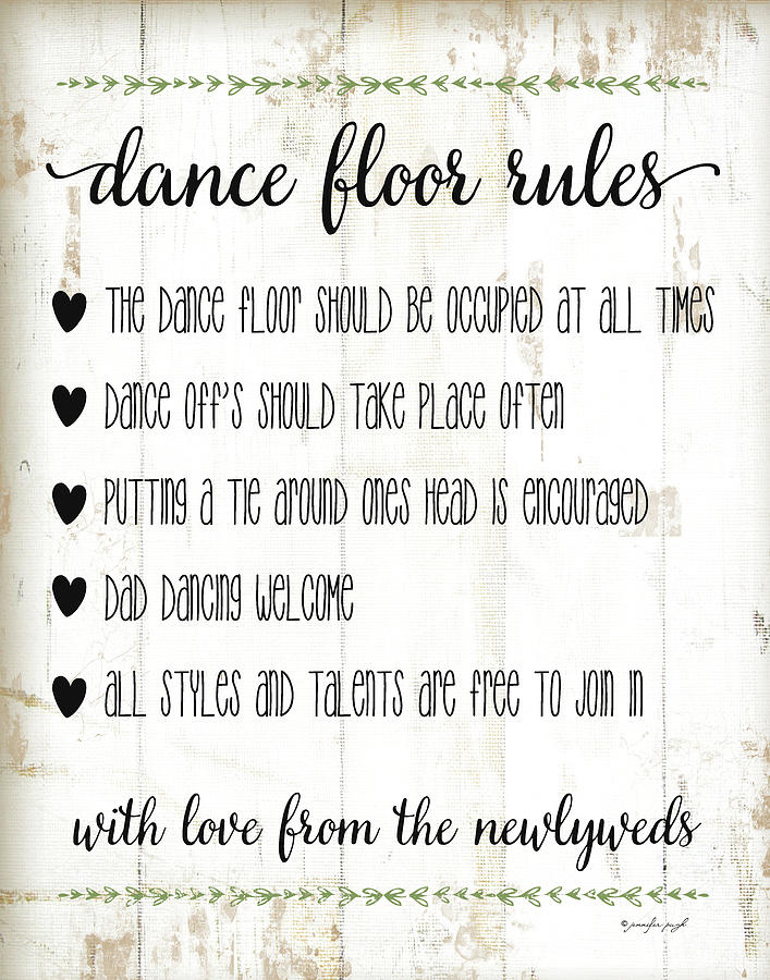 Dance Floor Rules Painting by Jennifer Pugh - Fine Art America