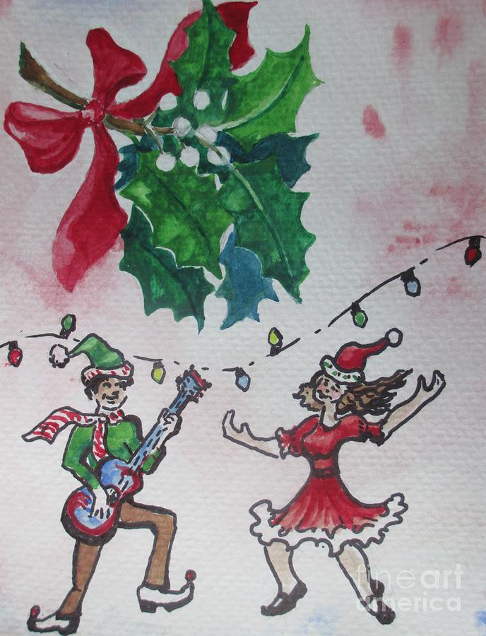 Dance  Love  Be Merry Painting by Lynn Maverick Denzer