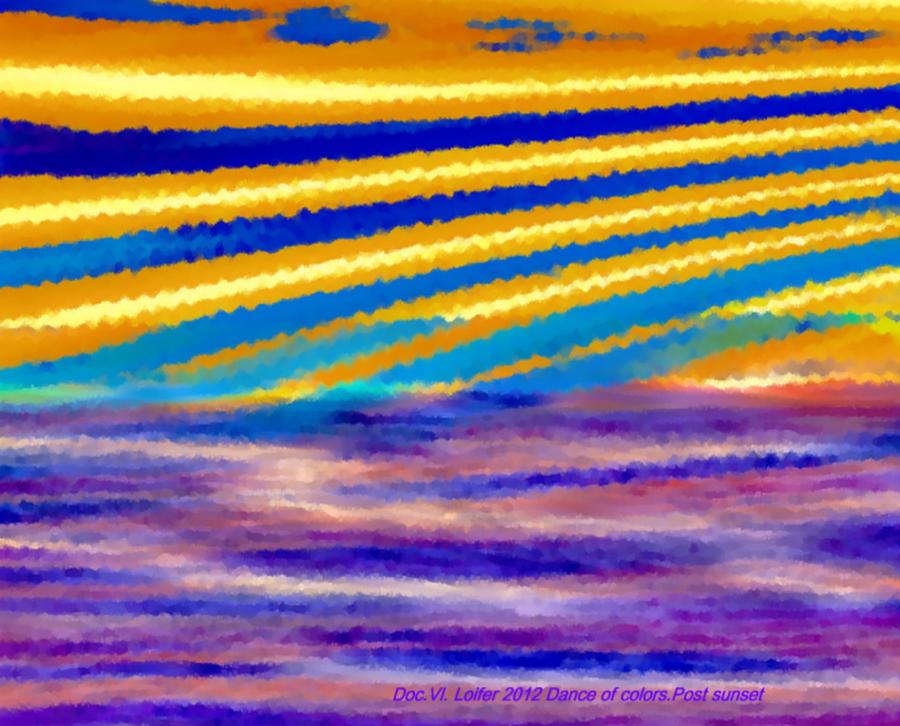 Dance of colors.Post sunset Digital Art by Dr Loifer Vladimir