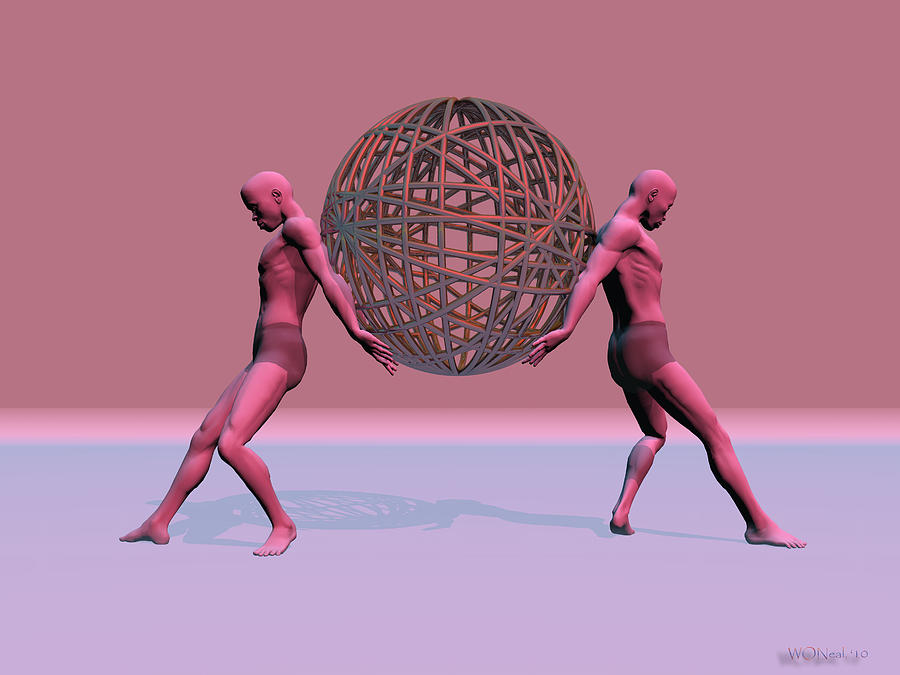 Portrait Digital Art - Dance of Inertia by Walter Neal