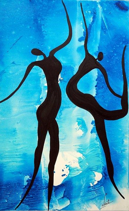 Abstract Painting - Dance Of Love by Swati Sharma