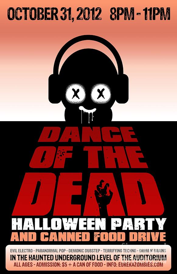 Halloween Digital Art - Dance of the Dead Poster 2012 by Jeff Danos