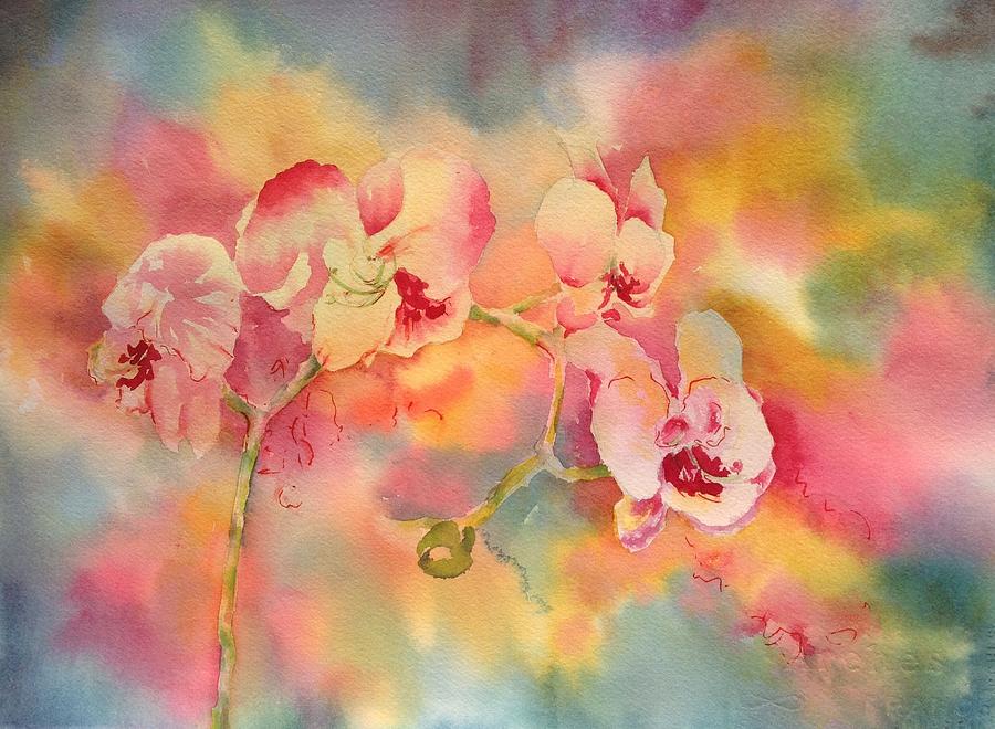 Dance of the Orchids Painting by Tara Moorman