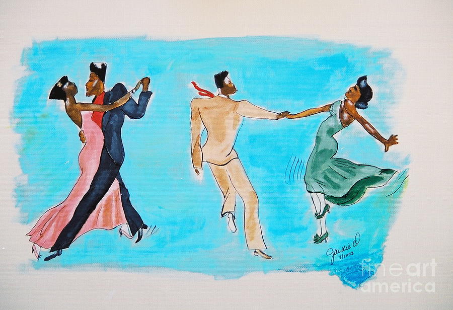 Lindy Hop Mixed Media - Dance Series 4of8 Lindy Hop2 by JackieO Kelley Lindy Hop Mixed Media - Dance Series 4of8 Lindy Hop2 by JackieO Kelley