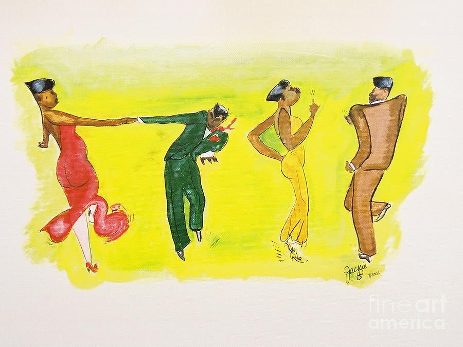 Lindy Hop Mixed Media - Dance Series 5 of 8 Lindy Hop-Swing by JackieO Kelley Lindy Hop Mixed Media - Dance Series 5 of 8 Lindy Hop-Swing by JackieO Kelley