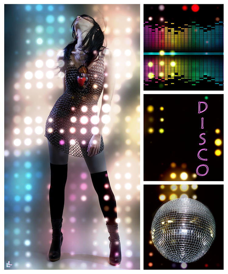 Music Digital Art - Dance series - Disco by Linda Lees